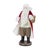 Modern Flocked Santa Figurine with Toy Accents (Set of 2) For Sale - Image 3 of 3