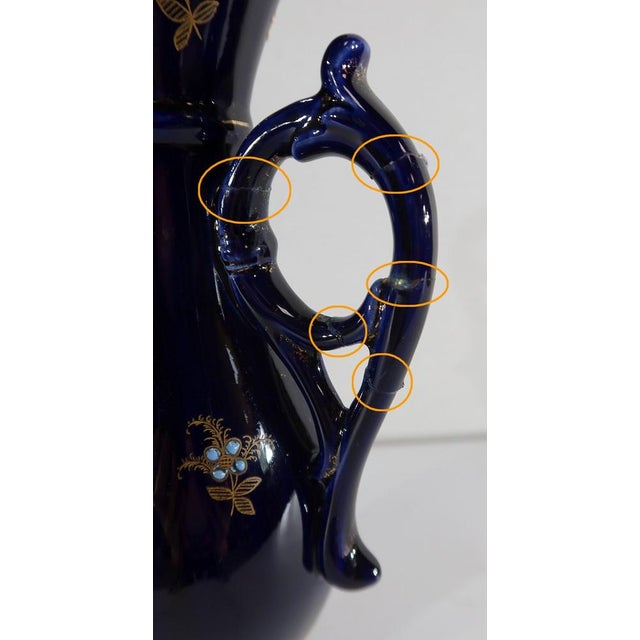 Vase in Midnight Blue Earthenware from Fives Lille For Sale - Image 10 of 18