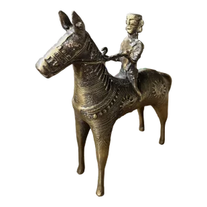 Early 20th Century Dhokra Lost Wax Cast Brass Figurine