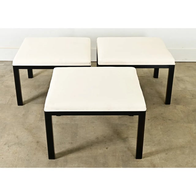 A vintage early 20th century square bench that doubles as an ottoman or footstool with unlimited potential around the...