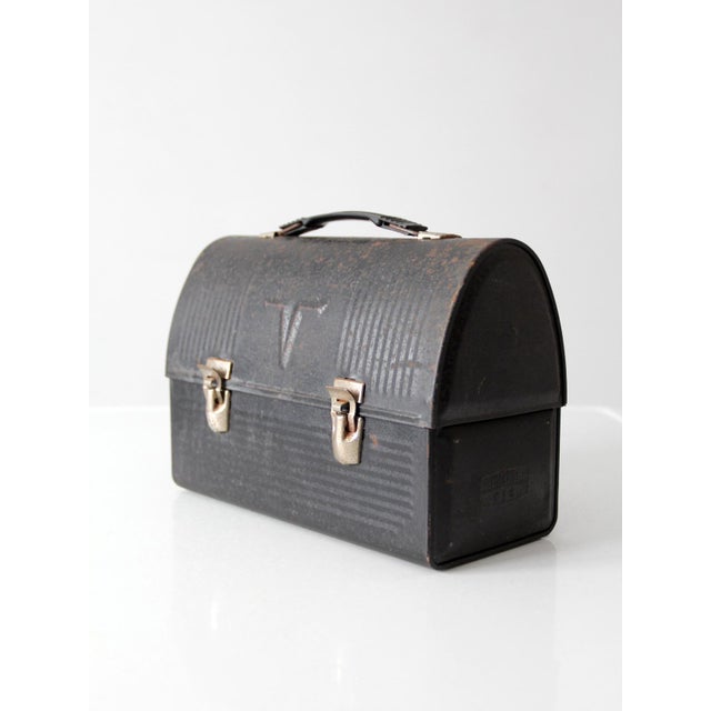 Metal Mid-Century Thermos Metal Lunch Box For Sale - Image 7 of 11