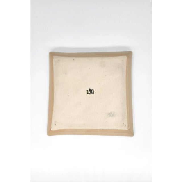 Hand Painted 13-Piece Vietnamese Ceramic Tea & Coffee Set for Four With Multicolor Leaf Vine Motifs For Sale - Image 12 of 12