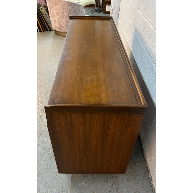 Brown Mid-Century Modern Sculpted Walnut Buffet For Sale - Image 8 of 16