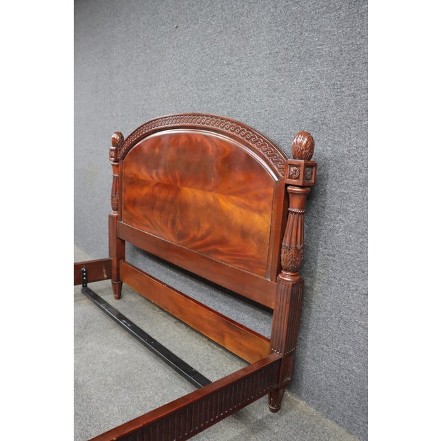 Henkel Harris Genuine Mahogany Queen Size Bed Frame For Sale - Image 12 of 14