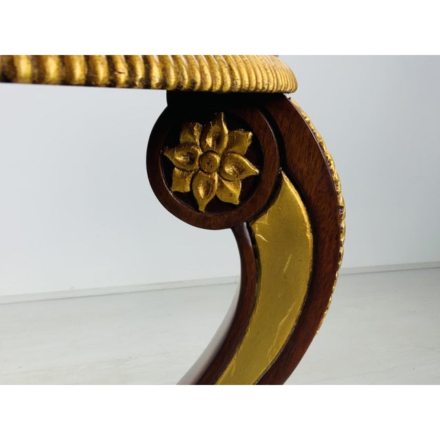 Vintage Regency Style Mahogany and Gilt Occasional Table For Sale In New York - Image 6 of 11