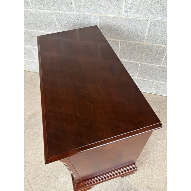 Wood Pennsylvania House Cherry 3 Drawer Bachelor Chest & Mirror For Sale - Image 7 of 12