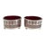Sterling Salt Cellars W/Ruby Glass Inserts - a Pair For Sale