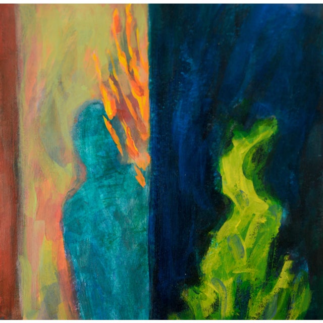 Paper "Barbeque Study I" - Acrylic on Paper by Betsy J. Miller For Sale - Image 7 of 10