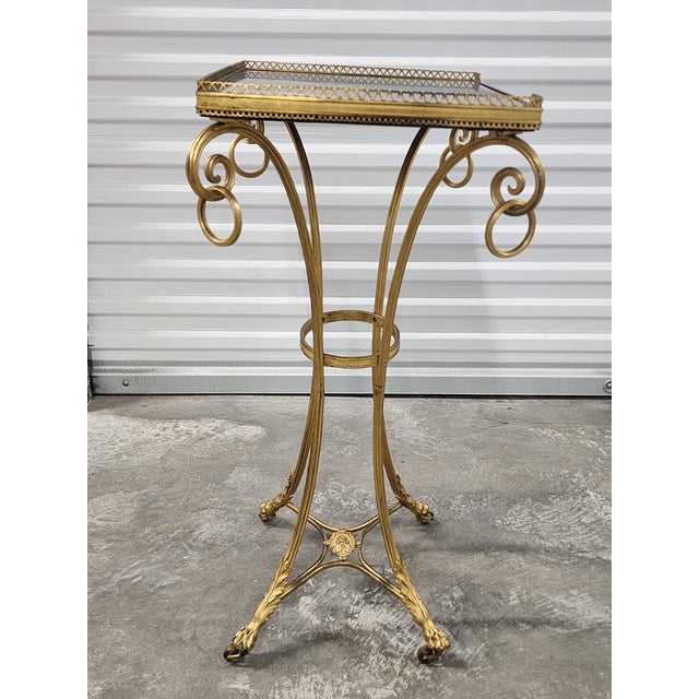 Late 19th Century Antique Late 19th Century Gilt Bronze and Marble Top Gueridon Table For Sale - Image 5 of 15