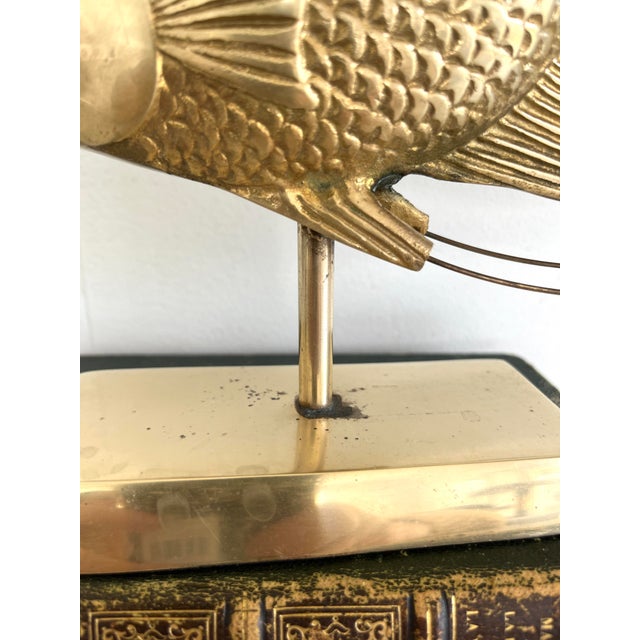 1970s Vintage Brass Angelfish Statue For Sale - Image 5 of 13