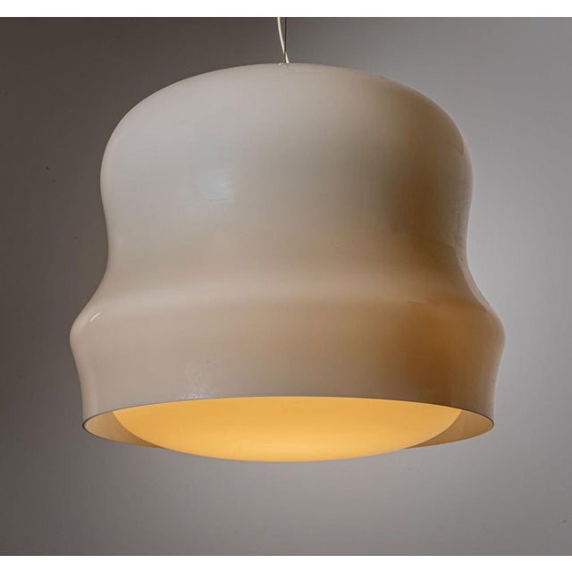 1960s Model 2114 Pendant with Grey Opal Glass Lampshade by Gino Sarfatti for Arteluce, 1960s For Sale - Image 5 of 18