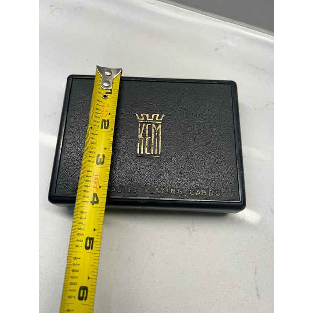 Black Vintage Kem American Horses Playing Cards in Plastic Case Equestrian Decor For Sale - Image 8 of 8