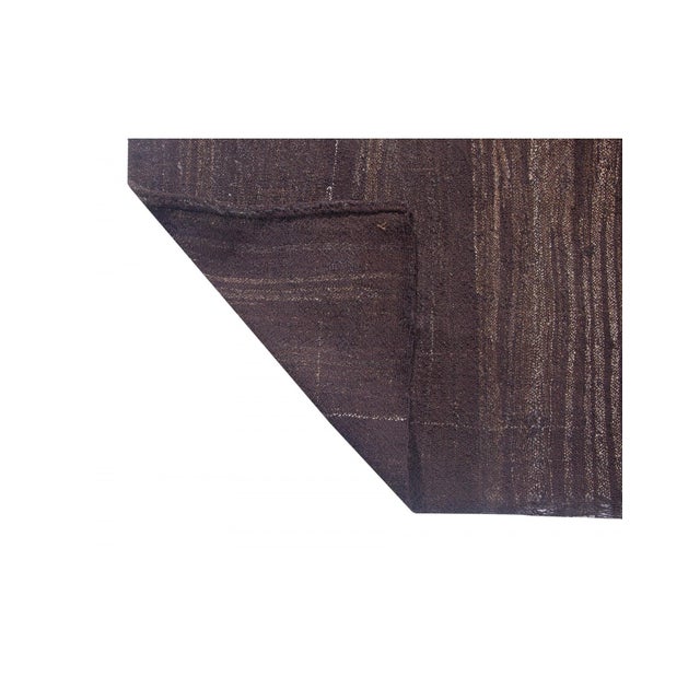 1960s Square Large Vintage Brown Kilim Rug - 11`10" X 11`10 For Sale - Image 5 of 6