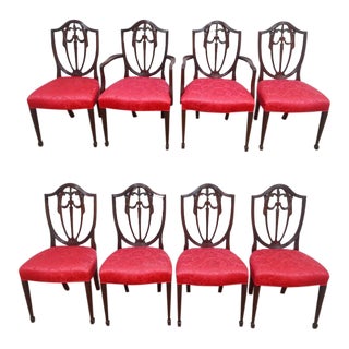Kindel Mahogany Dining Chairs Set of 8 For Sale
