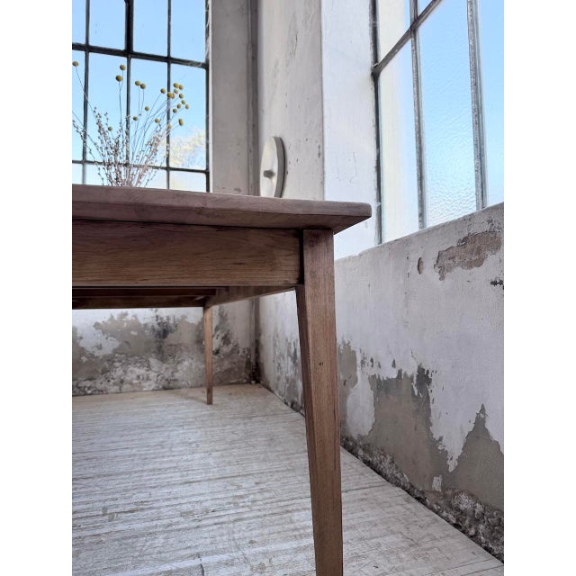 Vintage Farm Table in Cherry Wood, 1970s For Sale - Image 13 of 18