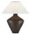 Kelly Wearstler by Visual Comfort Signature Rohs Extra Large Table Lamp in Stained Black Metallic with Linen Shade For Sale