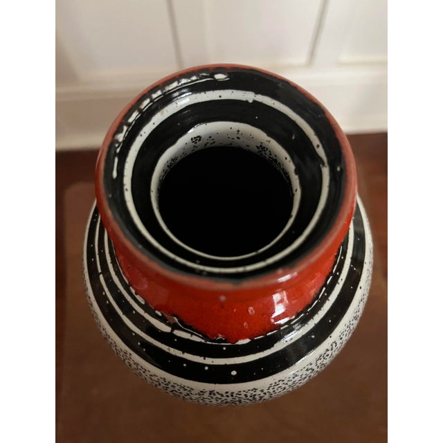 1950s Vintage Mid-Century Hungarian Ceramic Vase, 1950s For Sale - Image 5 of 6