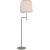 Barbara Barry for Visual Comfort Signature Clarion Bridge Arm Floor Lamp in Polished Nickel with Linen Shade For Sale