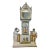 Antique Circa 1820 English Staffordshire Pearlware Dixon Austin & Company Grandfather Clock Watch Holder For Sale