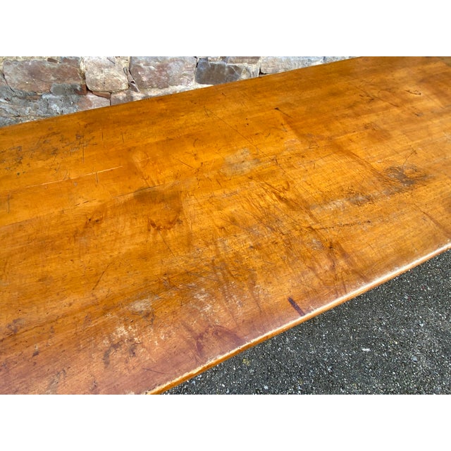 Large Alsatian Bistro Restaurant Cafe Table, 1920s For Sale - Image 10 of 13