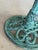 Verdigris Vintage Cast Iron Garden Tazza or Pedestal Centerpiece With Verdigris Finish For Sale - Image 8 of 12