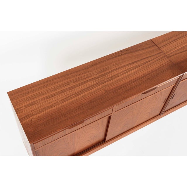 Mid-Century Danish Teak Wood Bookshelves With Dropdown Desk by Bjerringbro Møbler For Sale - Image 14 of 16
