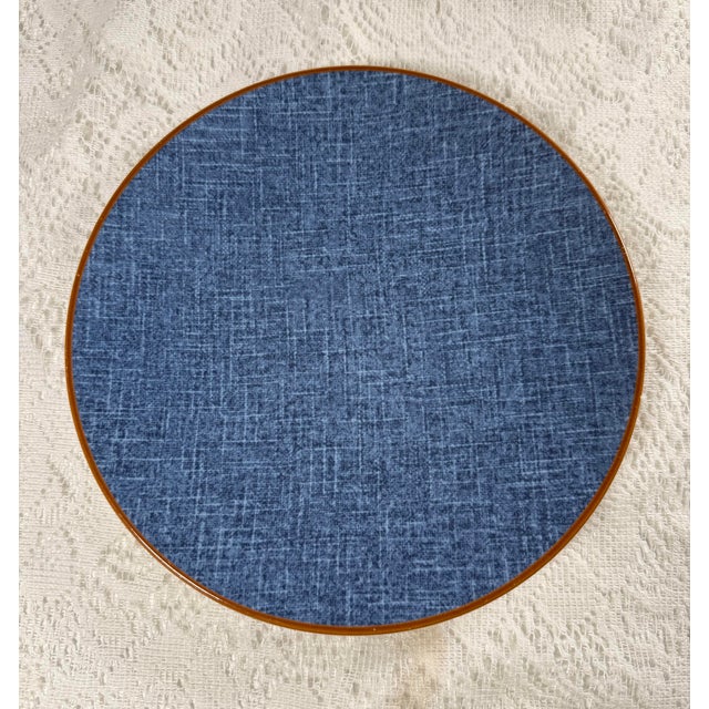 Add a touch of casual European charm to your table with this set of two Villeroy & Boch Montana “Jeans” pattern salad...