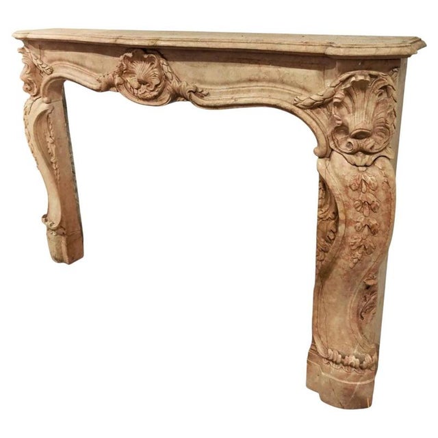 Nembro Rosa Marble Fireplace, Venice, 19th Century For Sale - Image 9 of 11