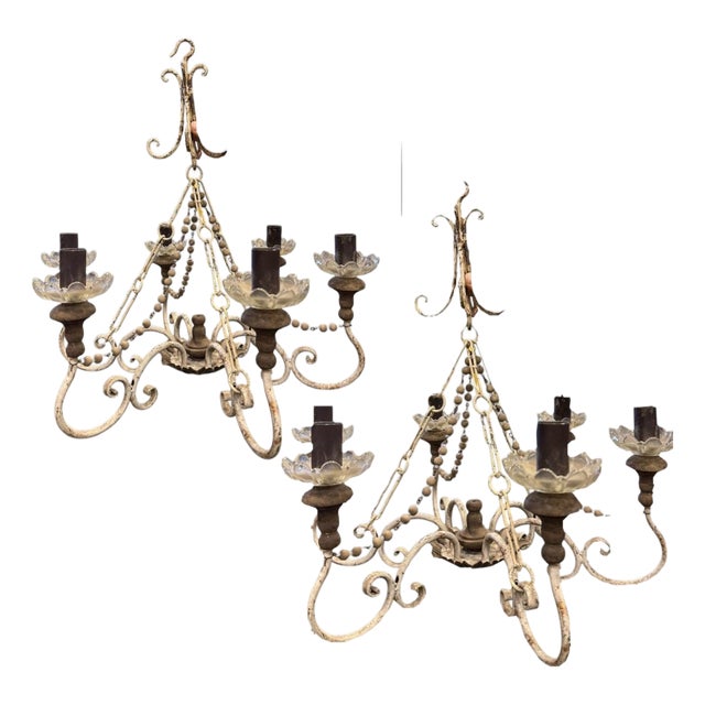 Pair of Florentine Chandeliers For Sale