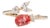 1Ct Padparadscha Sapphire Ring With Natural Diamond Accents: Solid 14k Gold, Size 6.75 For Sale