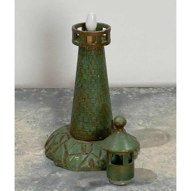 American Circa 1920 Lighthouse Lamp, Usa For Sale - Image 3 of 6
