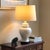 Mid 20th Century Mid-20th Century Chinoiserie White Ceramic Ginger Jar Table Lamp For Sale - Image 5 of 11