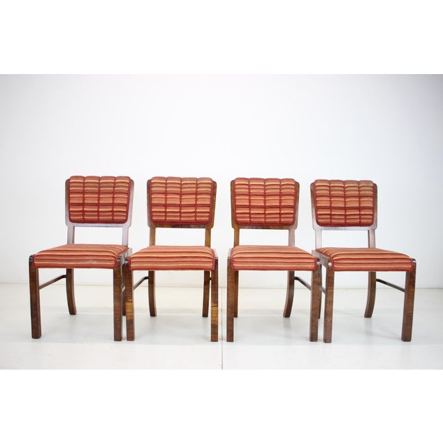 Art Deco Dining Chairs, Czechoslovakia, 1930s, Set of 4 For Sale - Image 3 of 18