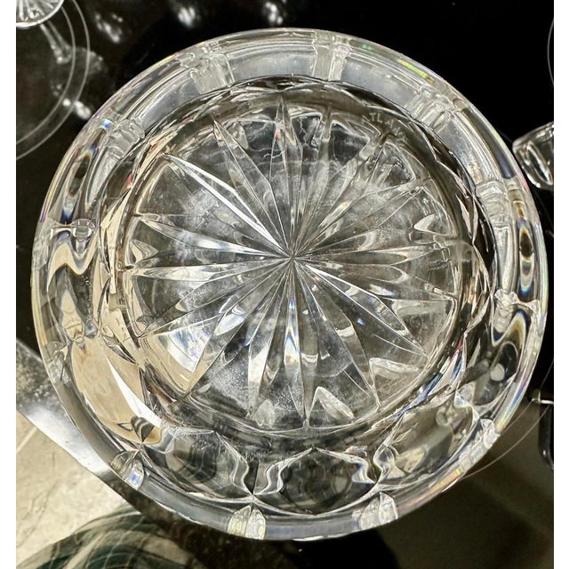 Late 20th Century Atlantis Crystal Ships Decanter and 10 Wine Glasses Made in Portugal- Set of 10 For Sale - Image 9 of 10