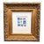 Framed Vintage Postage Stamp Collage, Petites Couleurs: Bleu For Sale