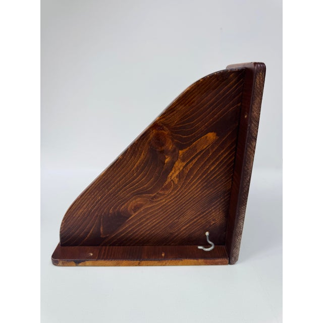 Vintage 1970s Wood Corner Shelf Wall Display For Sale - Image 9 of 10