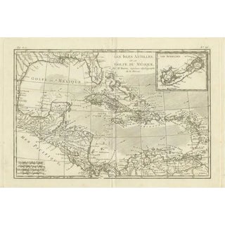 Authentic Antique Map of the Caribbean, Gulf Coast and Central America, 1787 For Sale