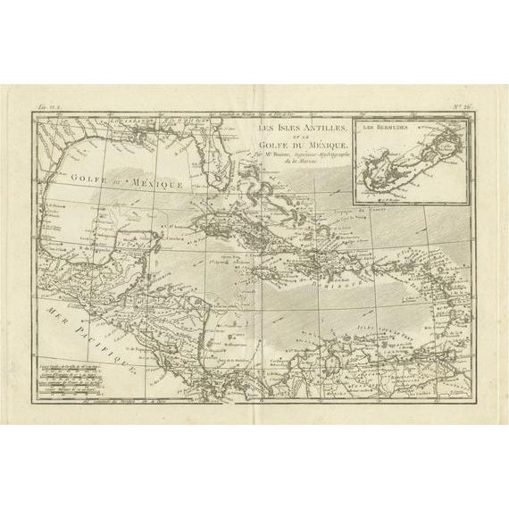 Authentic Antique Map of the Caribbean, Gulf Coast and Central America, 1787 For Sale
