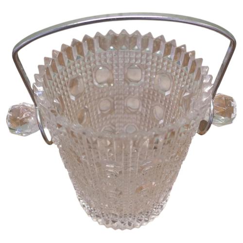Art Deco French Ice Bucket Wine Cooler with Chrome Handle, 1910 For Sale - Image 9 of 9