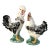 Mid-Century Ceramic Rooster Figurines, a Pair For Sale