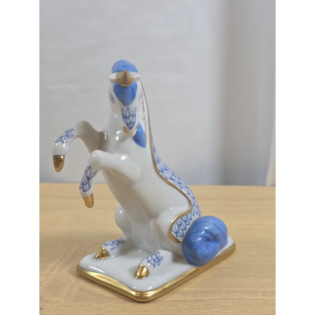 1990s Vinatge Herend Style Franklin Mint Treasury of Unicorns Figurine For Sale - Image 5 of 6