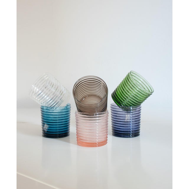 Art Deco Murano Glasses by Mariana Iskra, Set of 6 For Sale - Image 4 of 17