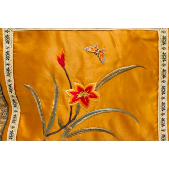 Chinese Early 20th Century Chinese Silk Embroidered Small Decorative Pillow For Sale - Image 3 of 3