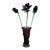 Vintage Murano. Amethyst Vase W/Emerald Vine Wrap Around Vase, With Matching Flowers For Sale
