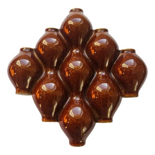 Mid-Century Ceramic Wall Vase, 1970s For Sale