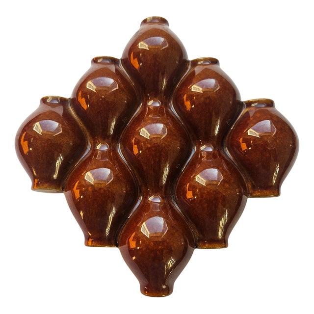 Mid-Century Ceramic Wall Vase, 1970s For Sale