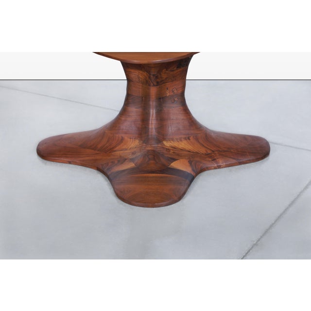 Late 20th Century 20th Century American Studio Craft Walnut Coffee Table For Sale - Image 5 of 13