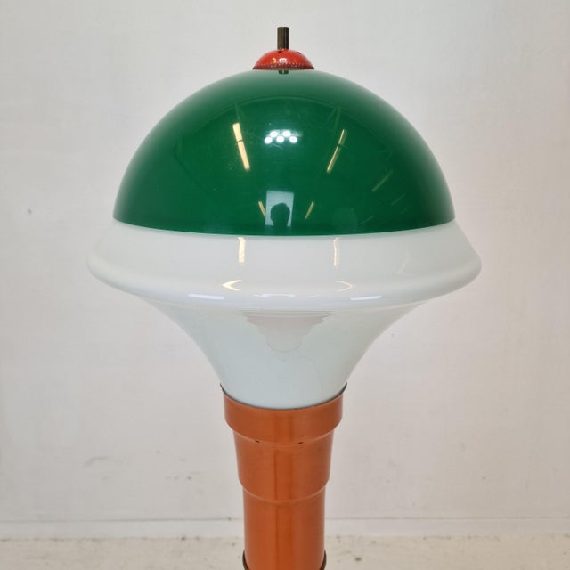 Green Mid-Century Italian Space Age Murano Glass Floor Lamp, 1970s For Sale - Image 8 of 13