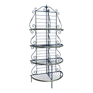 French Iron and Brass 4 Tier Bakers Rack