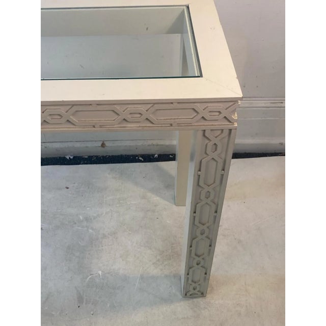 Mid 20th Century Mid 20th Century White Chinoiserie Style Console Table in the Manner of James Mont For Sale - Image 5 of 10